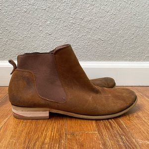 Franco Sarto Brown Suede Ankle Booties